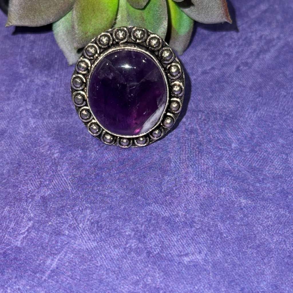 Silver Amethyst Silver Ring